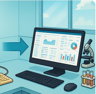 Résultats sur internet / changement de système informatique du laboratoire